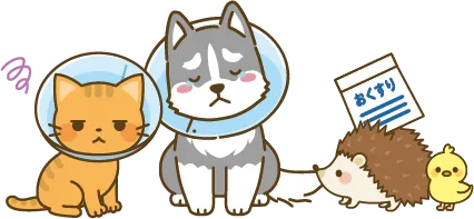 犬と猫のイラスト