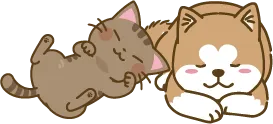 犬と猫のイラスト
