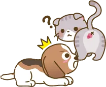 犬と猫のイラスト